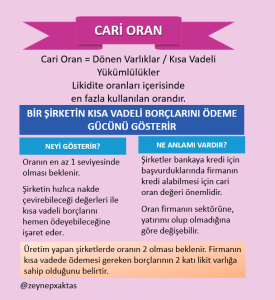 Cari oran Hesaplama ve Yorumlanması