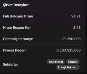 Sayas Hisse Başına Kar
